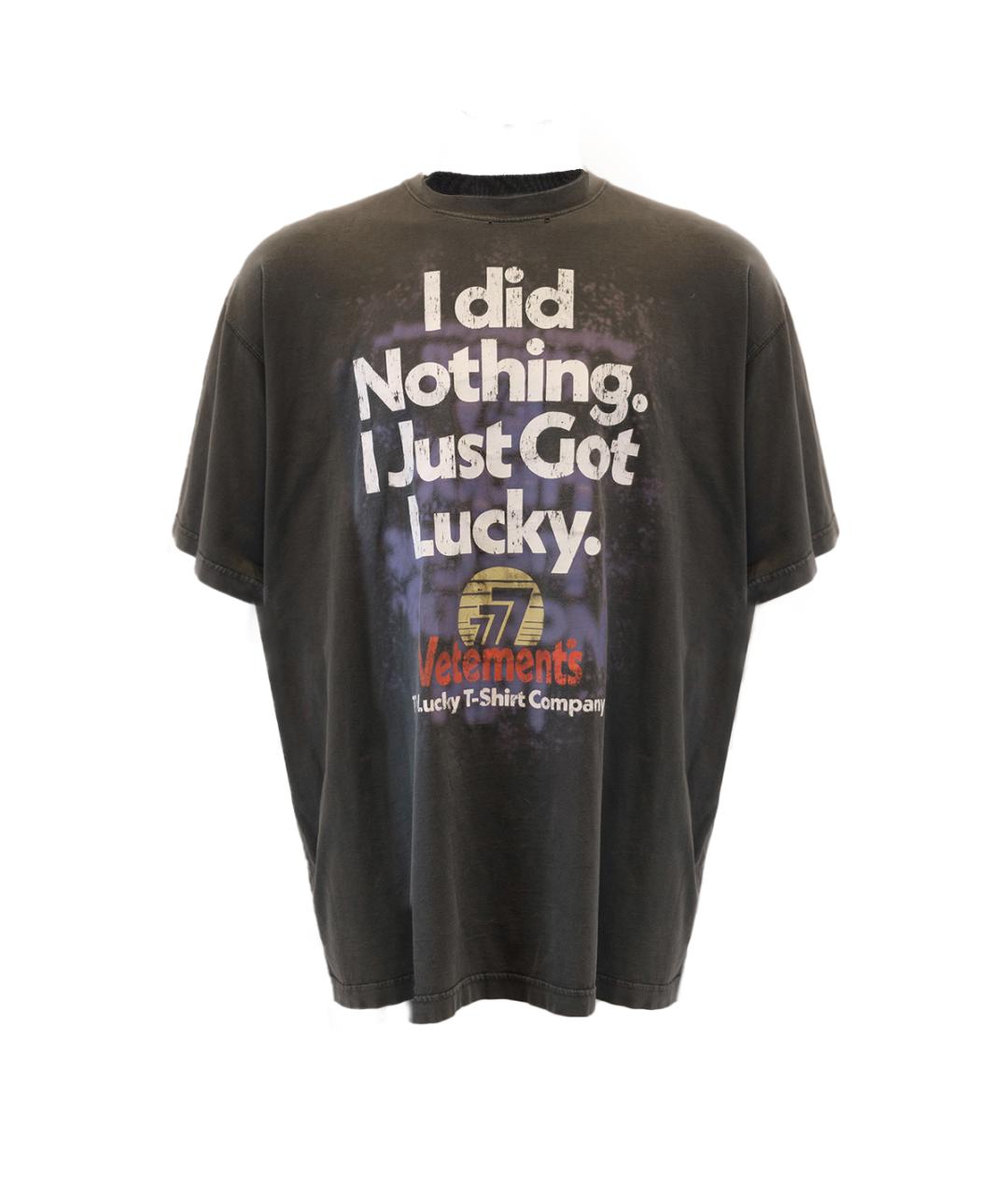 VETEMENTS Серая хлопковая футболка, фото 6