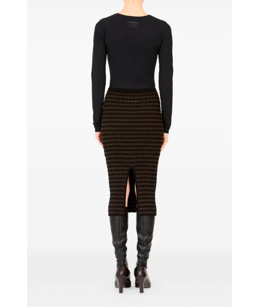 MM6 MAISON MARGIELA Черная юбка макси, фото 3