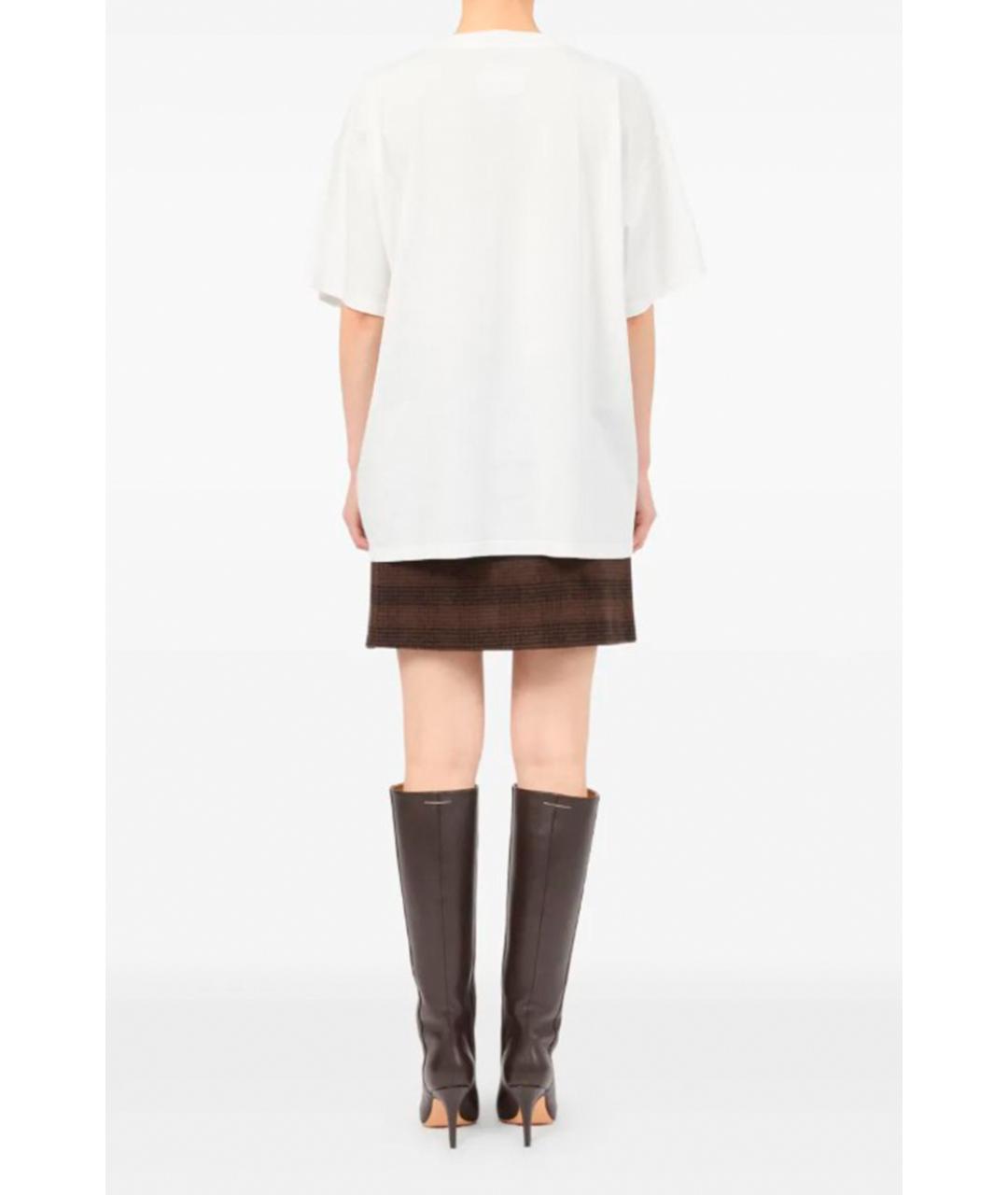 MM6 MAISON MARGIELA Белая хлопковая футболка, фото 3