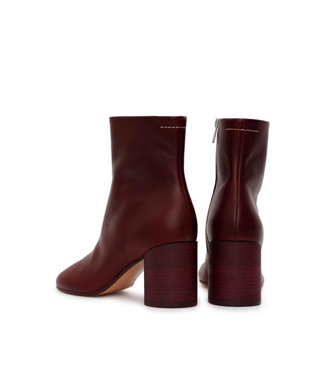 MM6 MAISON MARGIELA Бордовые ботильоны, фото 3