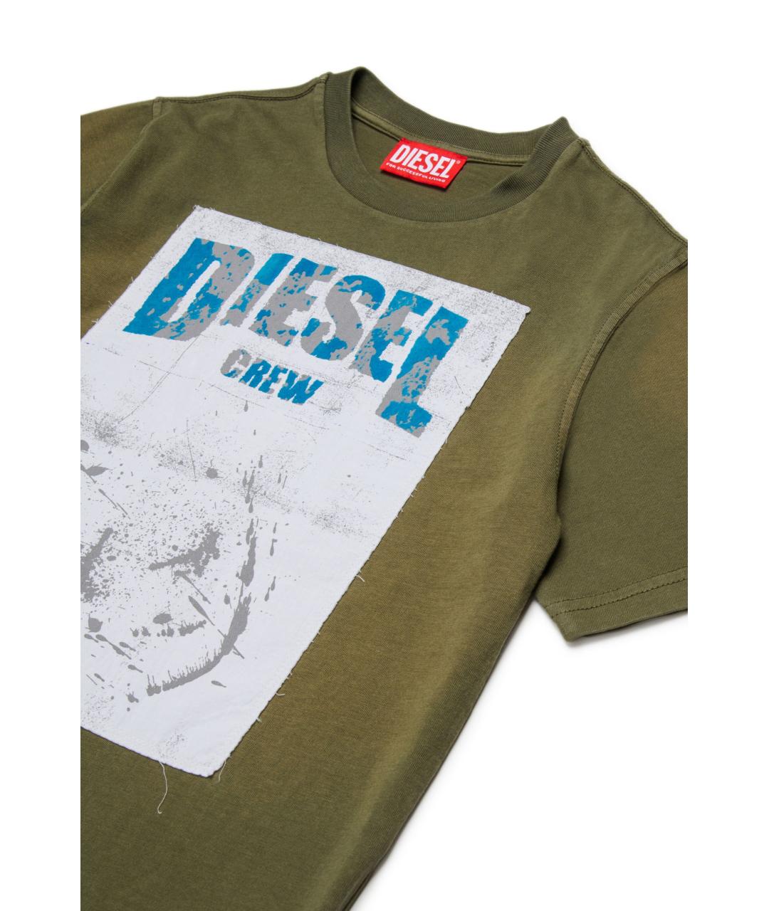 DIESEL Зеленая детская футболка, фото 3