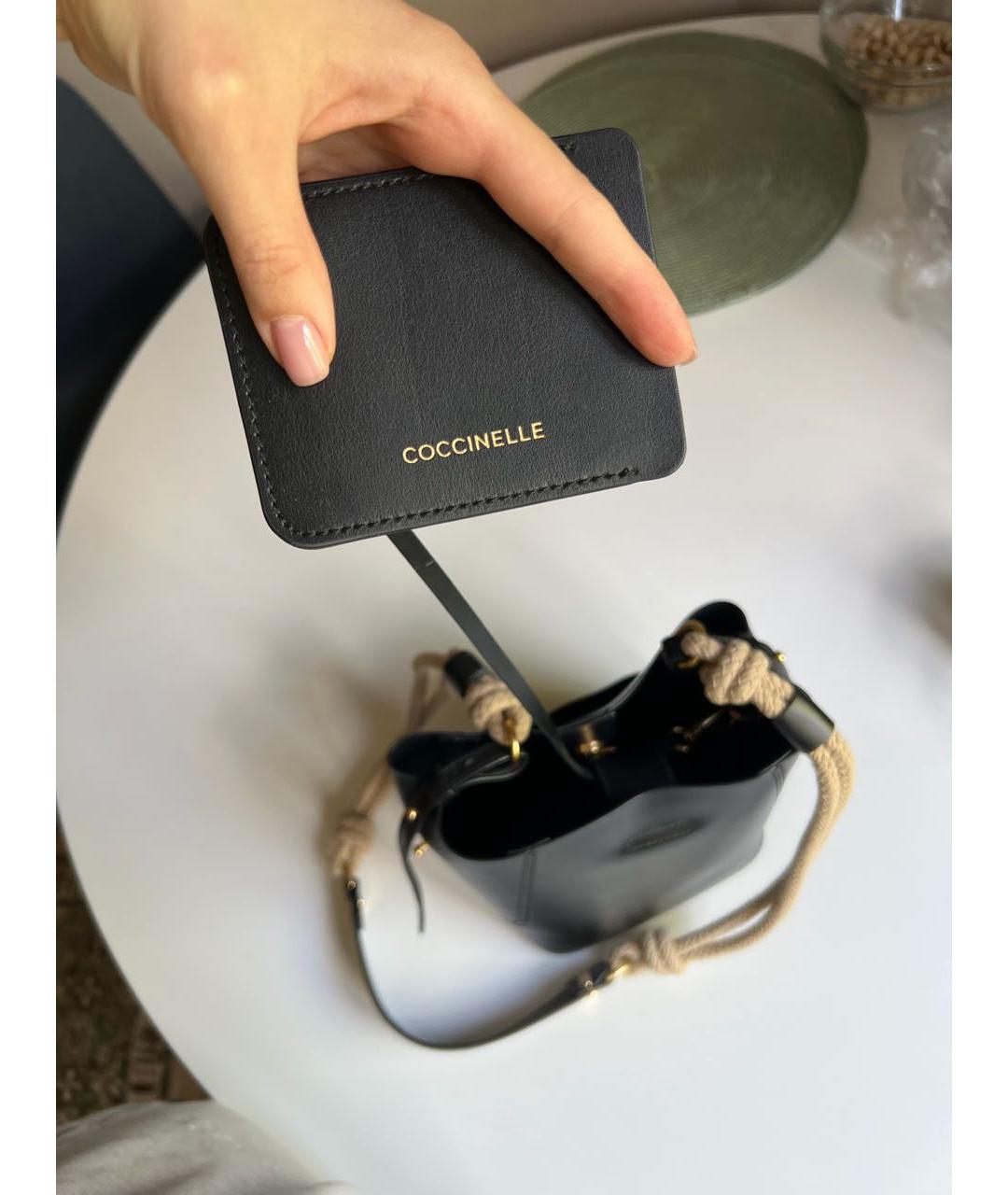 COCCINELLE Черная кожаная сумка через плечо, фото 7