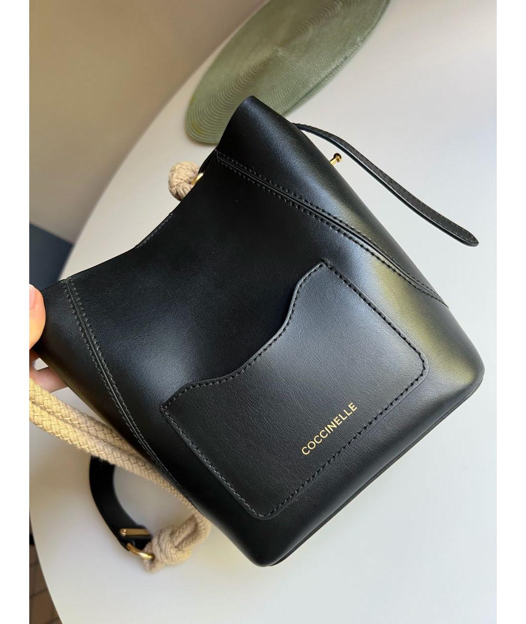 COCCINELLE Черная кожаная сумка через плечо, фото 5