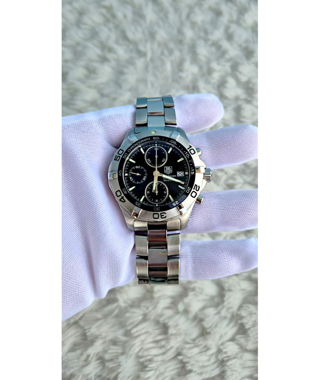 TAG HEUER Черные металлические часы, фото 3