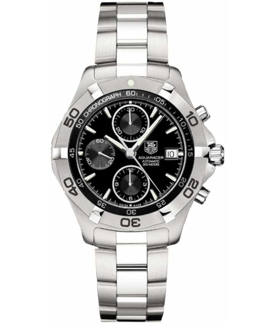 TAG HEUER Черные металлические часы, фото 1