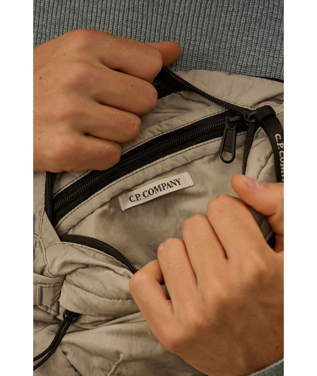 CP COMPANY Бежевая поясная сумка, фото 3