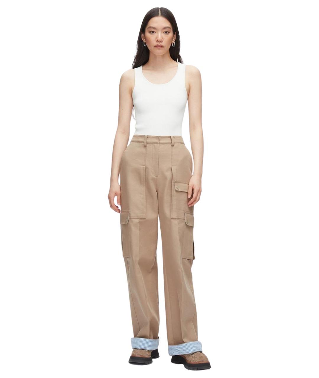 3.1 PHILLIP LIM Бежевые прямые брюки, фото 1