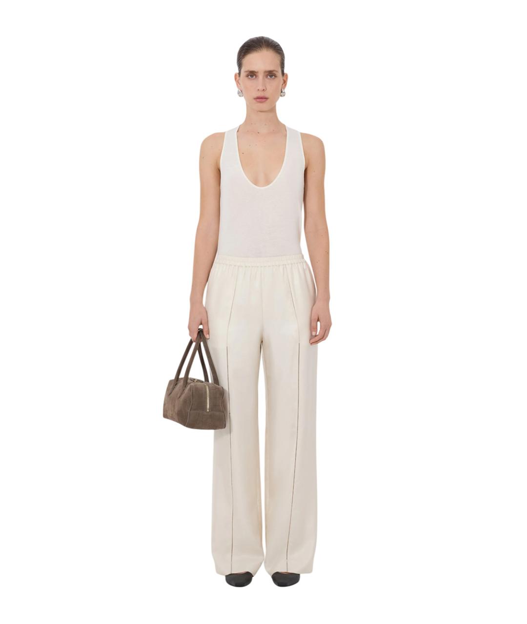 LOULOU DE SAISON Белые прямые брюки, фото 2