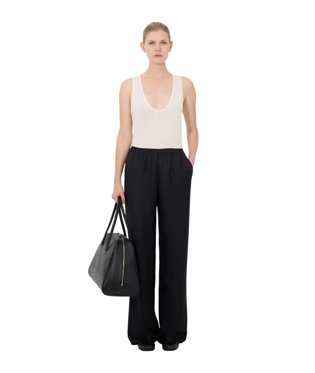 LOULOU DE SAISON Черные прямые брюки, фото 2