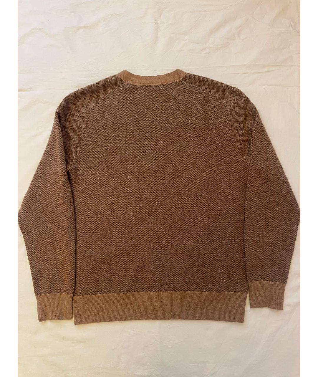 POLO RALPH LAUREN Коричневый шерстяной кардиган, фото 2