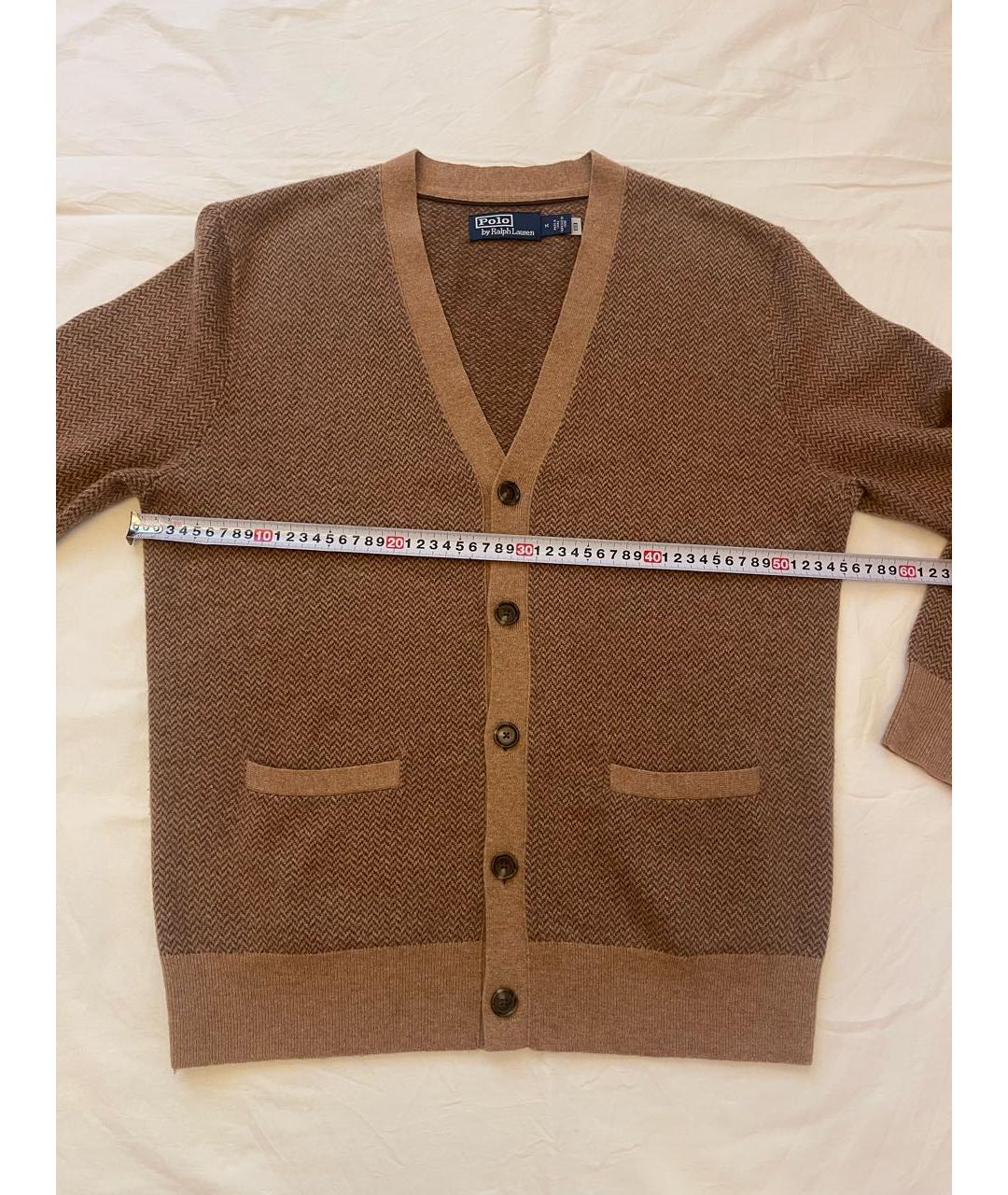 POLO RALPH LAUREN Коричневый шерстяной кардиган, фото 6