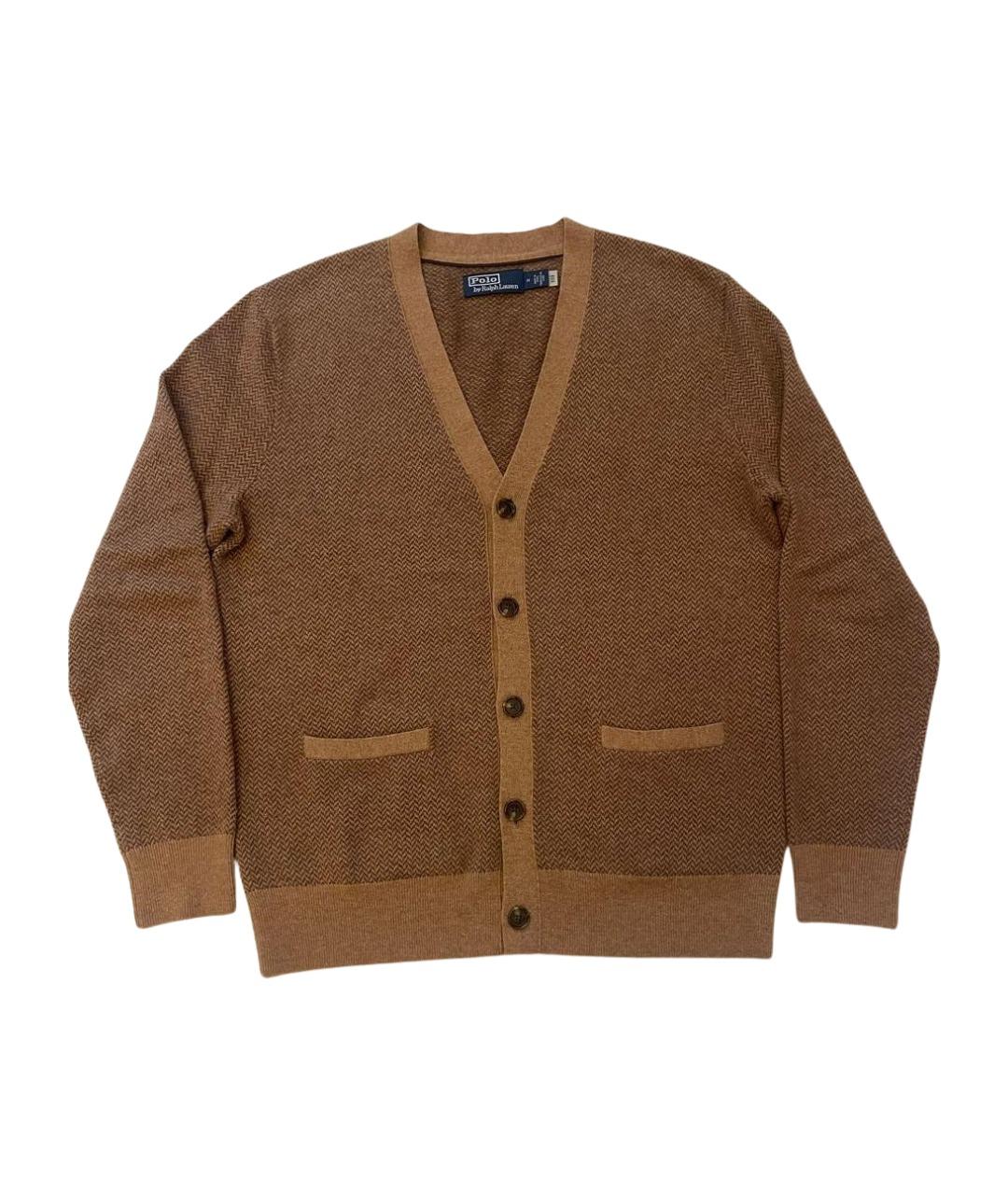 POLO RALPH LAUREN Коричневый шерстяной кардиган, фото 1