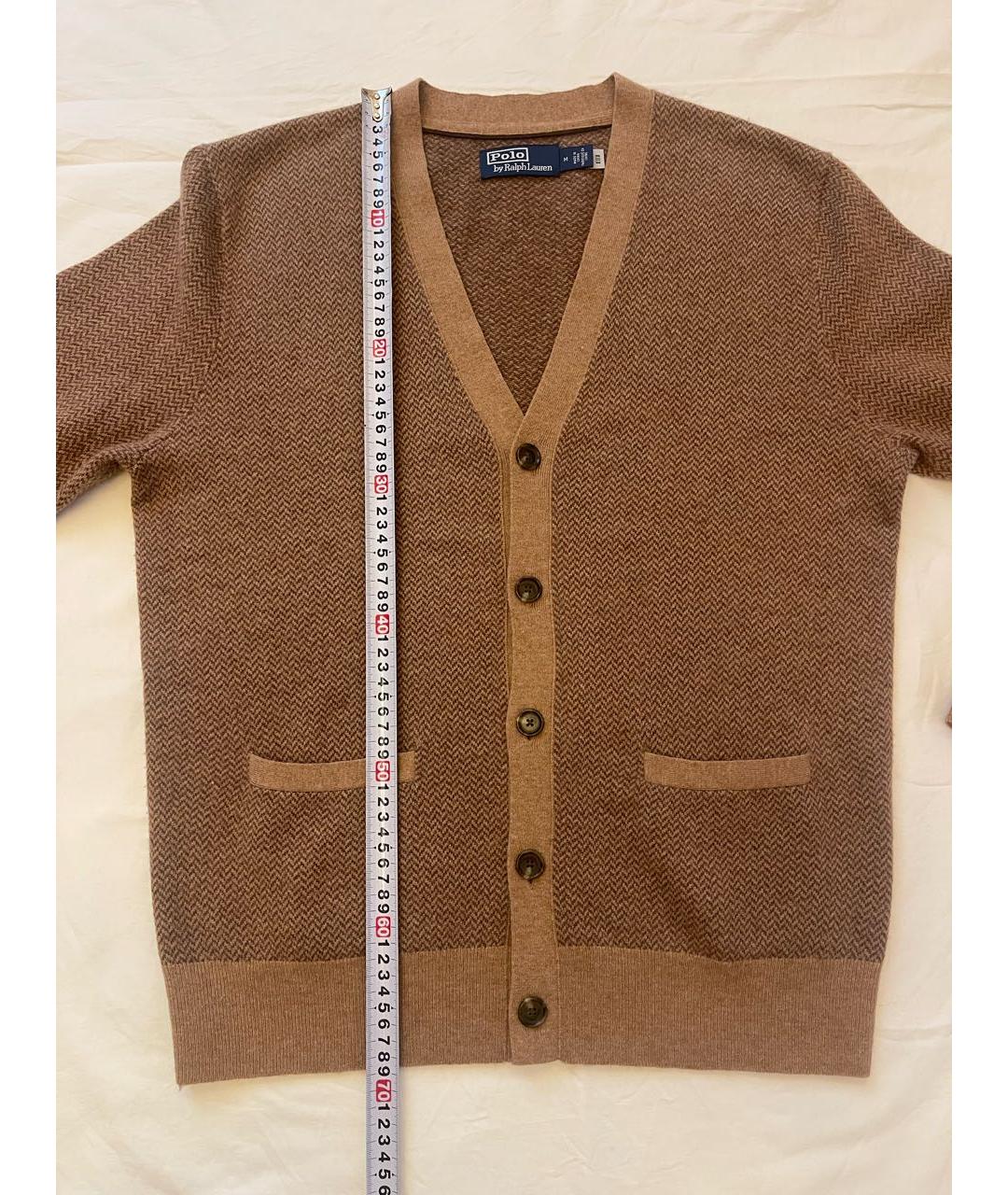 POLO RALPH LAUREN Коричневый шерстяной кардиган, фото 5