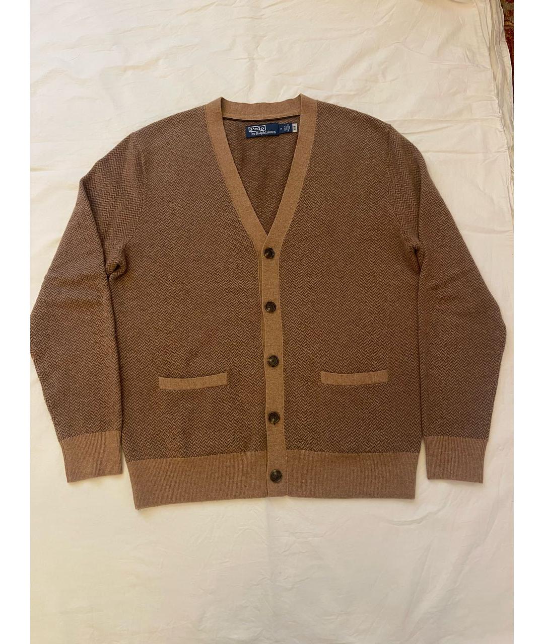 POLO RALPH LAUREN Коричневый шерстяной кардиган, фото 7