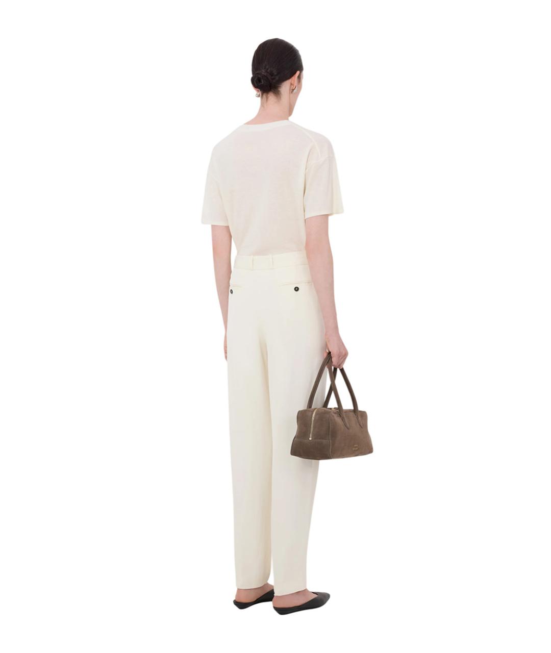 LOULOU DE SAISON Белые прямые брюки, фото 3