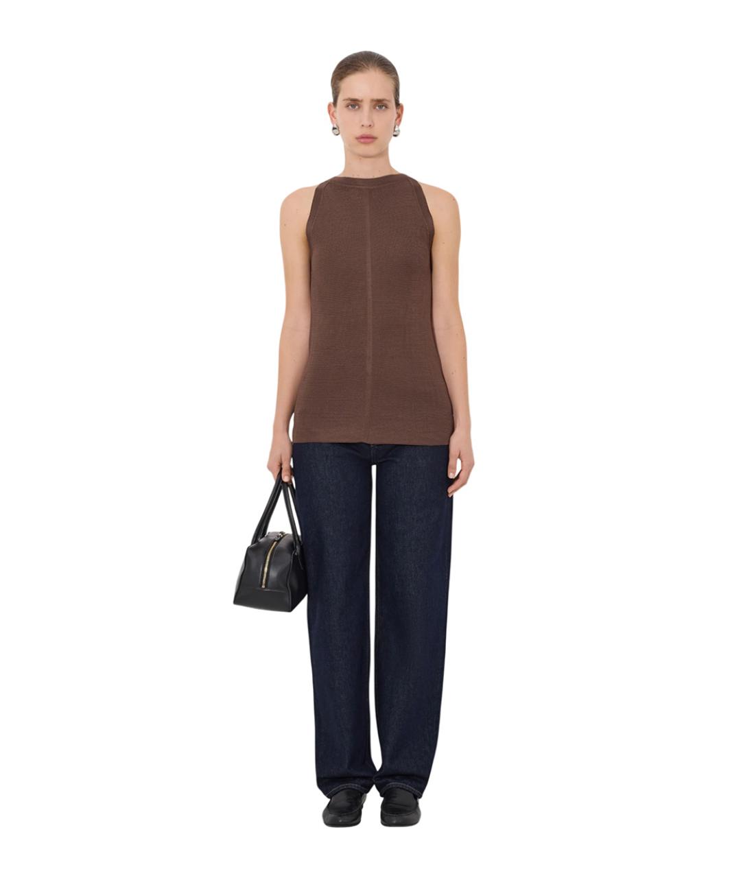 LOULOU DE SAISON Коричневая майка, фото 2