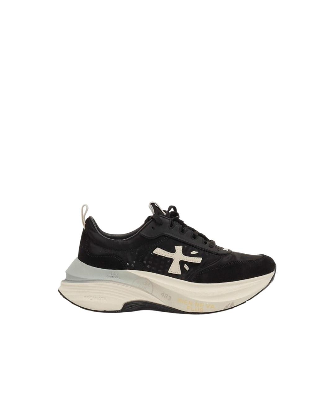 PREMIATA Черные текстильные кроссовки, фото 1