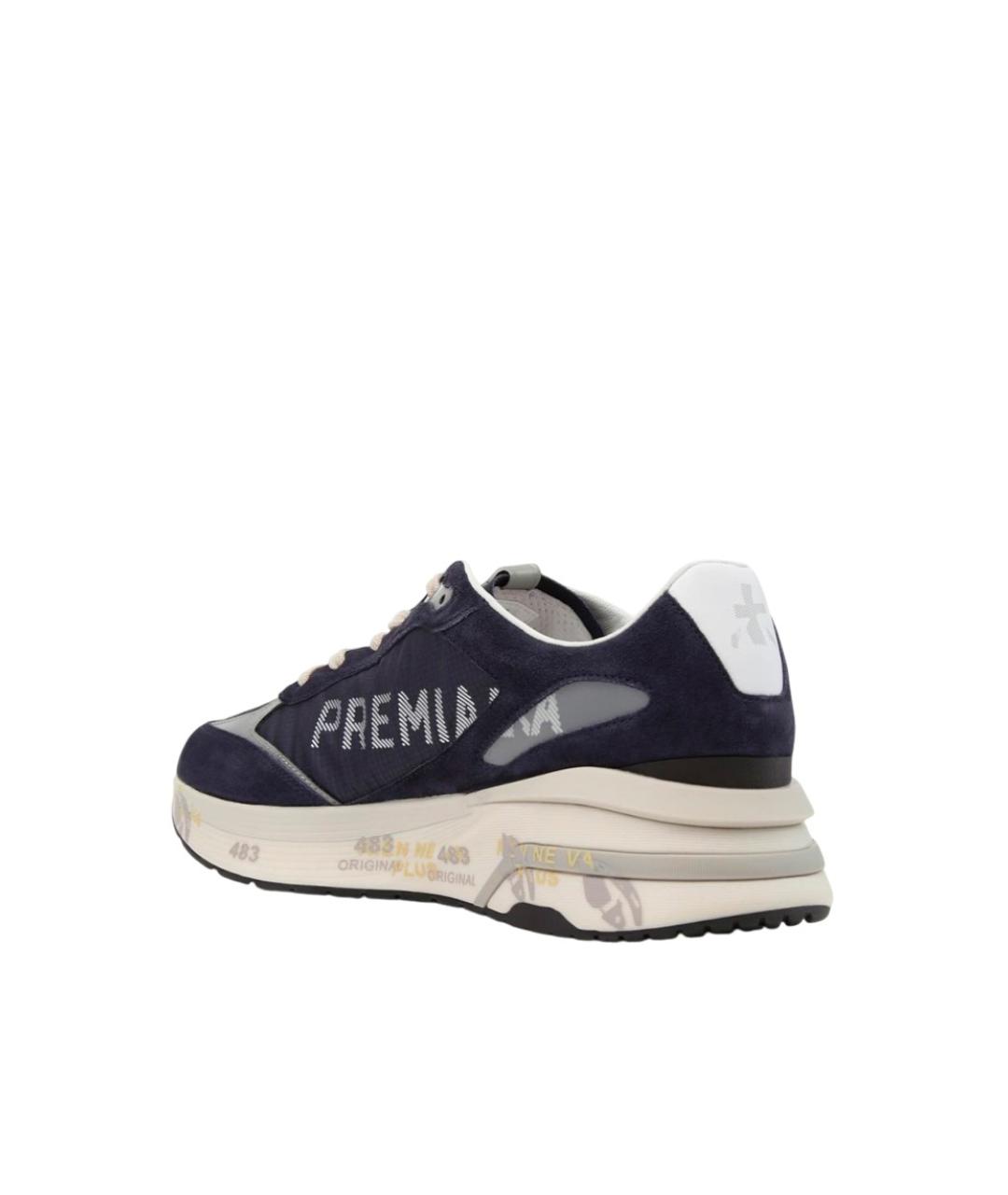 PREMIATA Синие замшевые низкие кроссовки / кеды, фото 3
