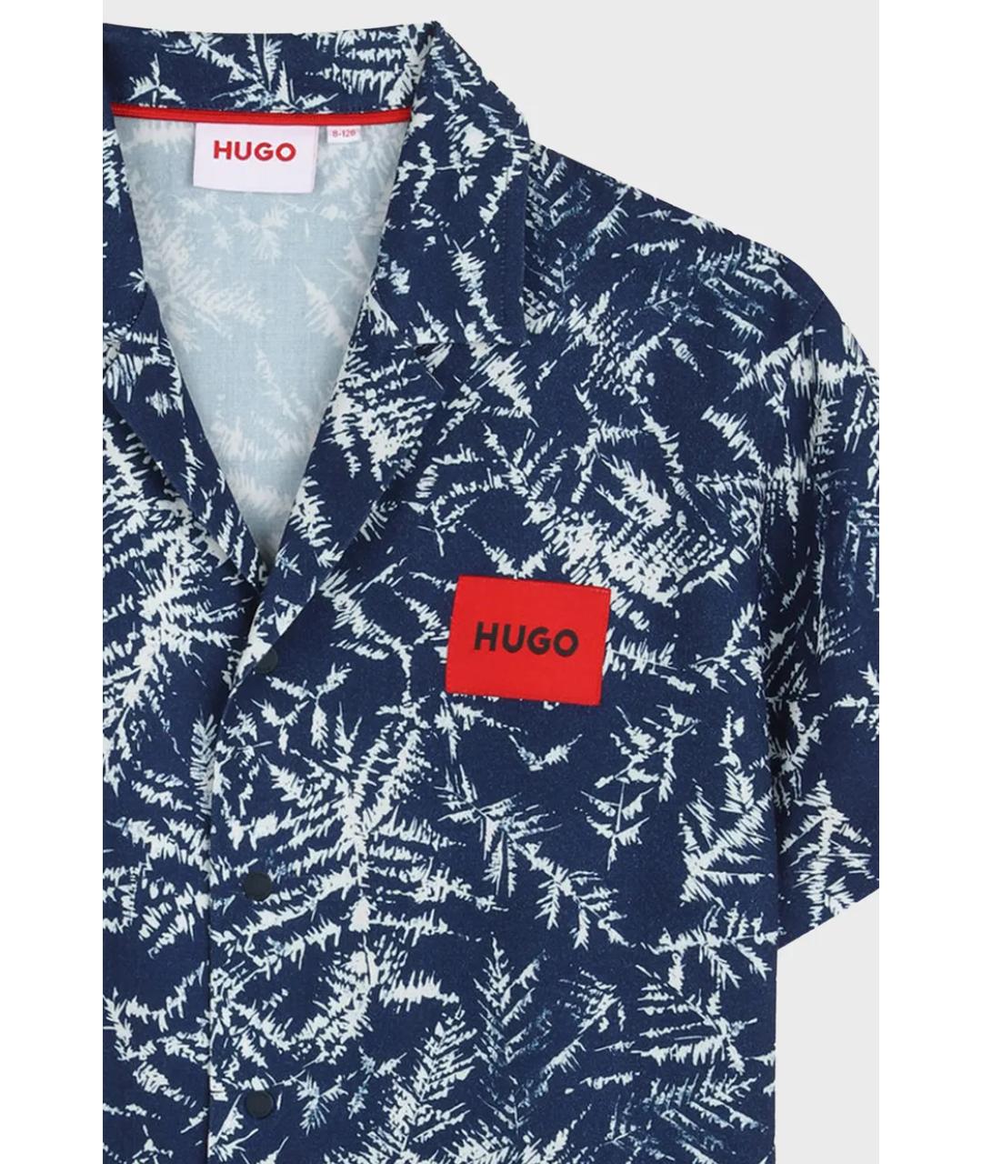 HUGO BOSS Синяя детская рубашка, фото 3