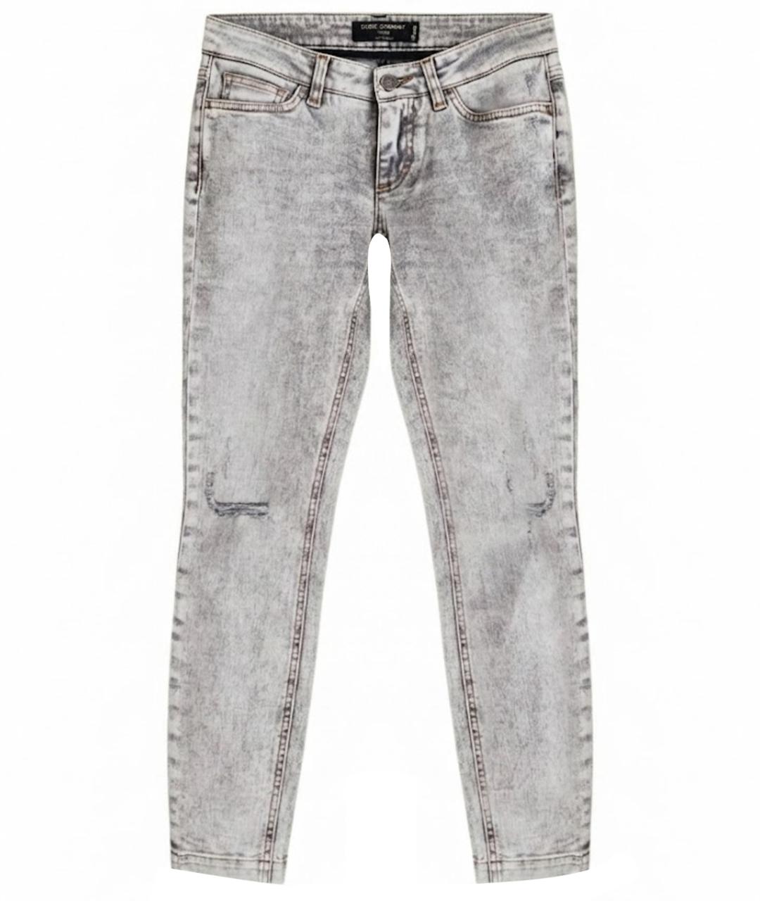 DOLCE&GABBANA Серые хлопковые джинсы слим, фото 1
