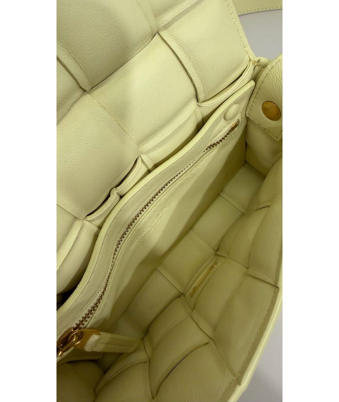 BOTTEGA VENETA Желтая кожаная сумка через плечо, фото 4