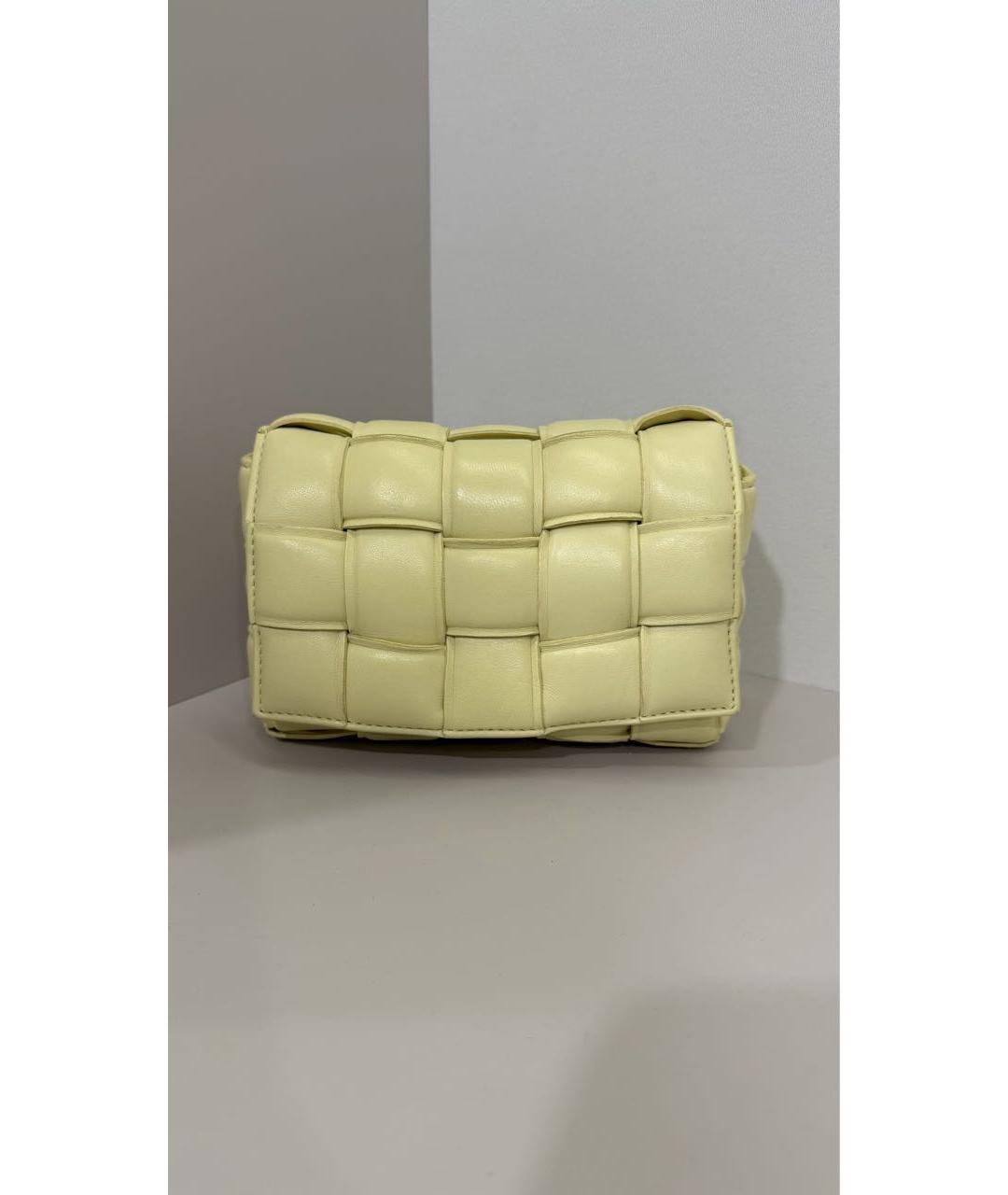 BOTTEGA VENETA Желтая кожаная сумка через плечо, фото 6