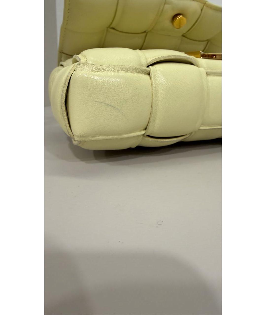 BOTTEGA VENETA Желтая кожаная сумка через плечо, фото 5