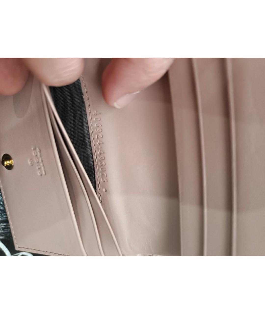 GUCCI Розовый кожаный кардхолдер, фото 5