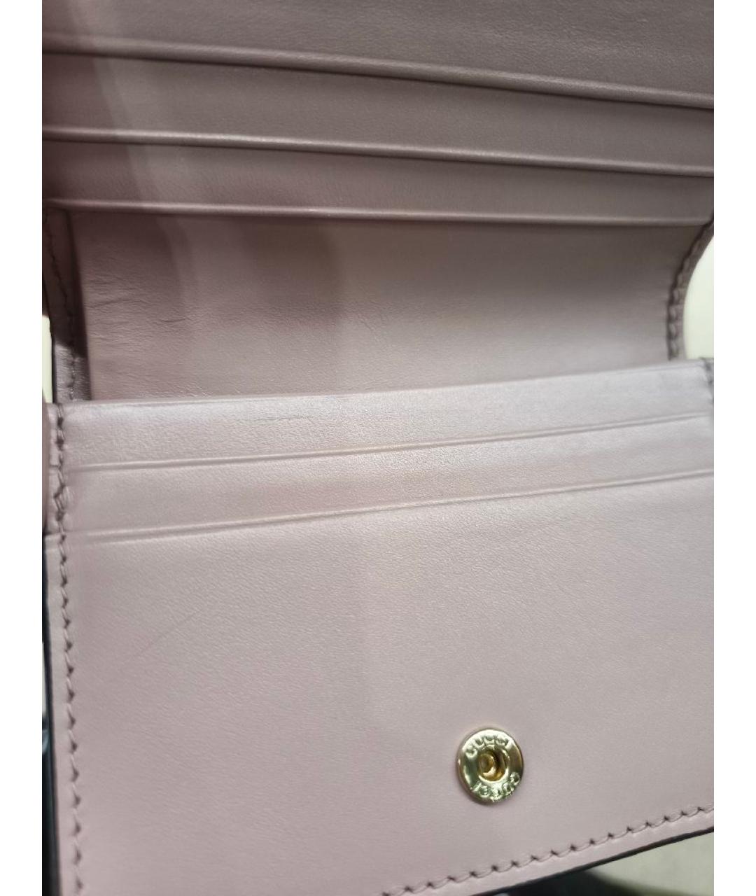 GUCCI Розовый кожаный кардхолдер, фото 7