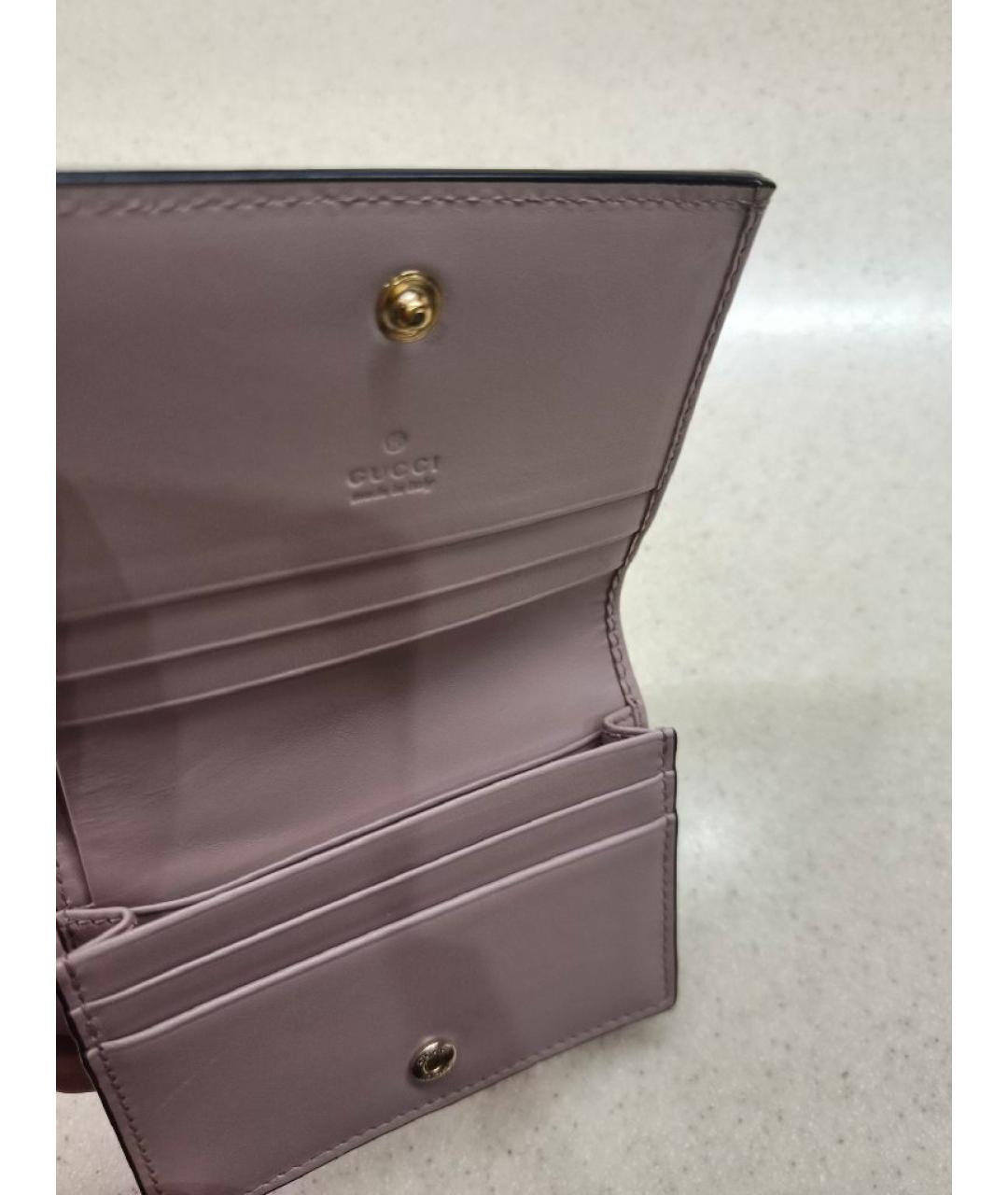 GUCCI Розовый кожаный кардхолдер, фото 4