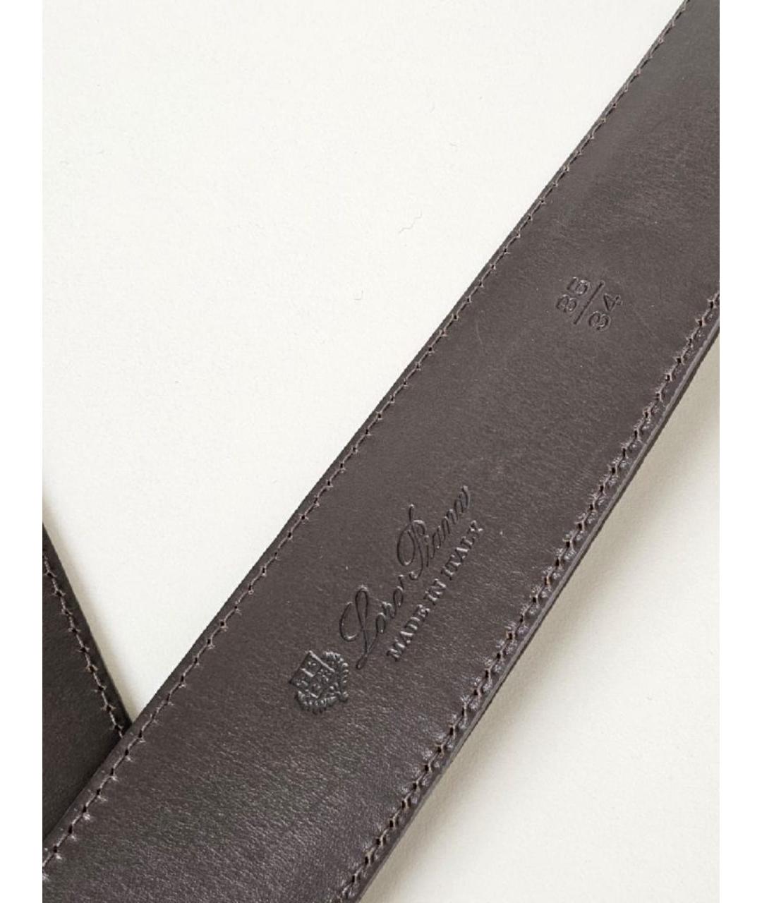 LORO PIANA Серый кожаный ремень, фото 4