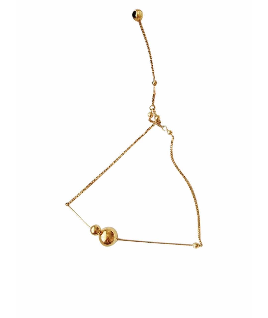 JIL SANDER Золотое металлическое колье, фото 1