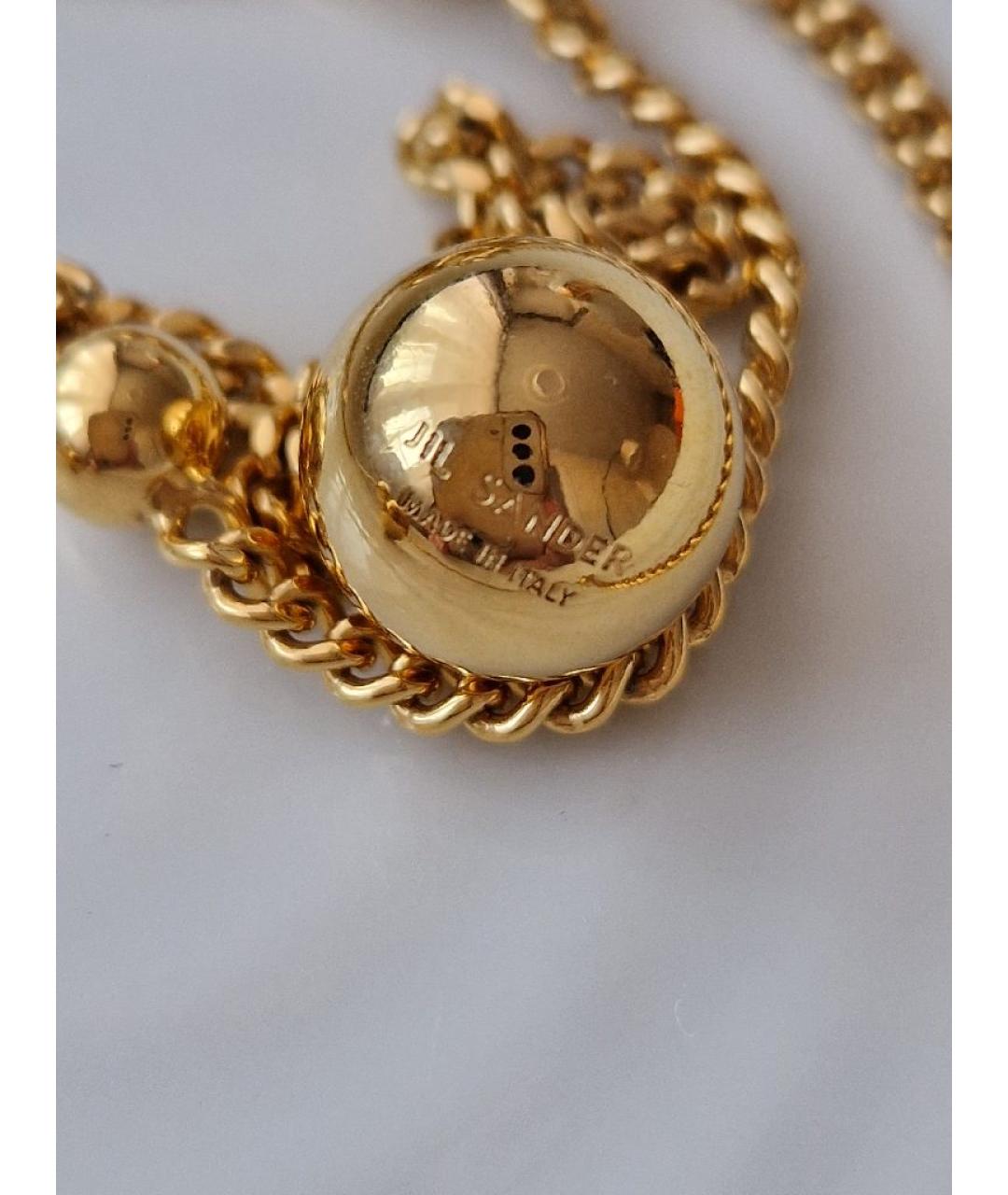 JIL SANDER Золотое металлическое колье, фото 5