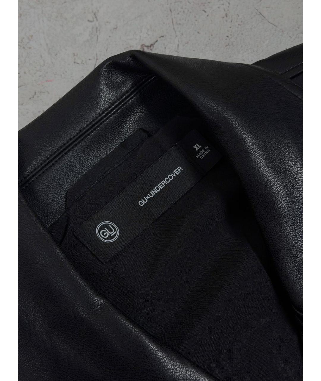 UNDERCOVER Черная кожаная куртка, фото 6
