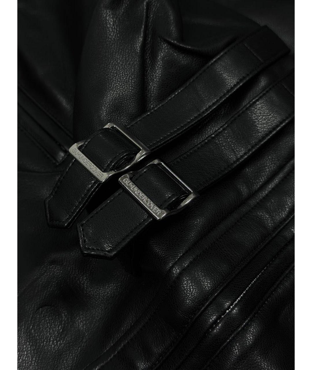 UNDERCOVER Черная кожаная куртка, фото 4