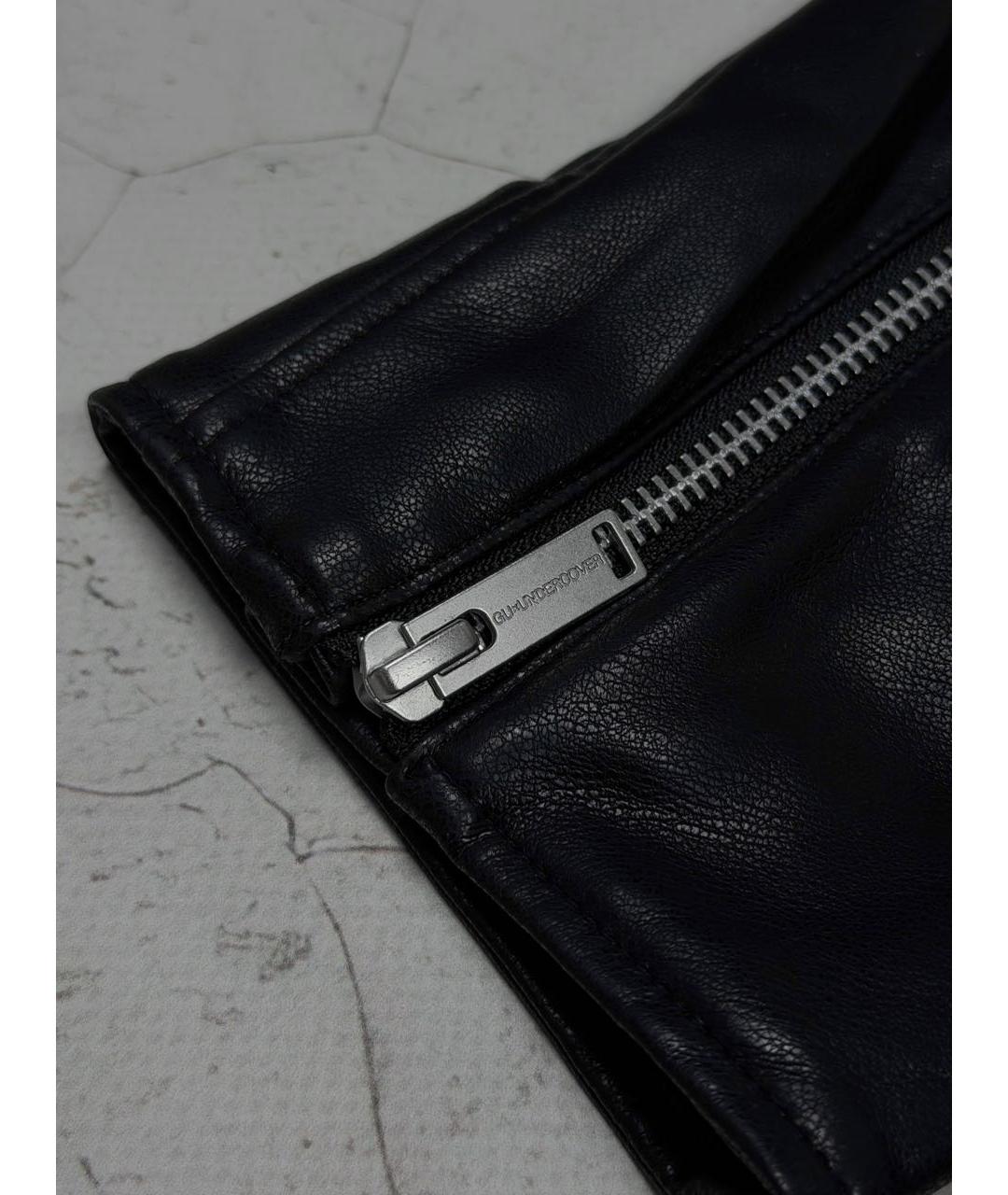 UNDERCOVER Черная кожаная куртка, фото 5