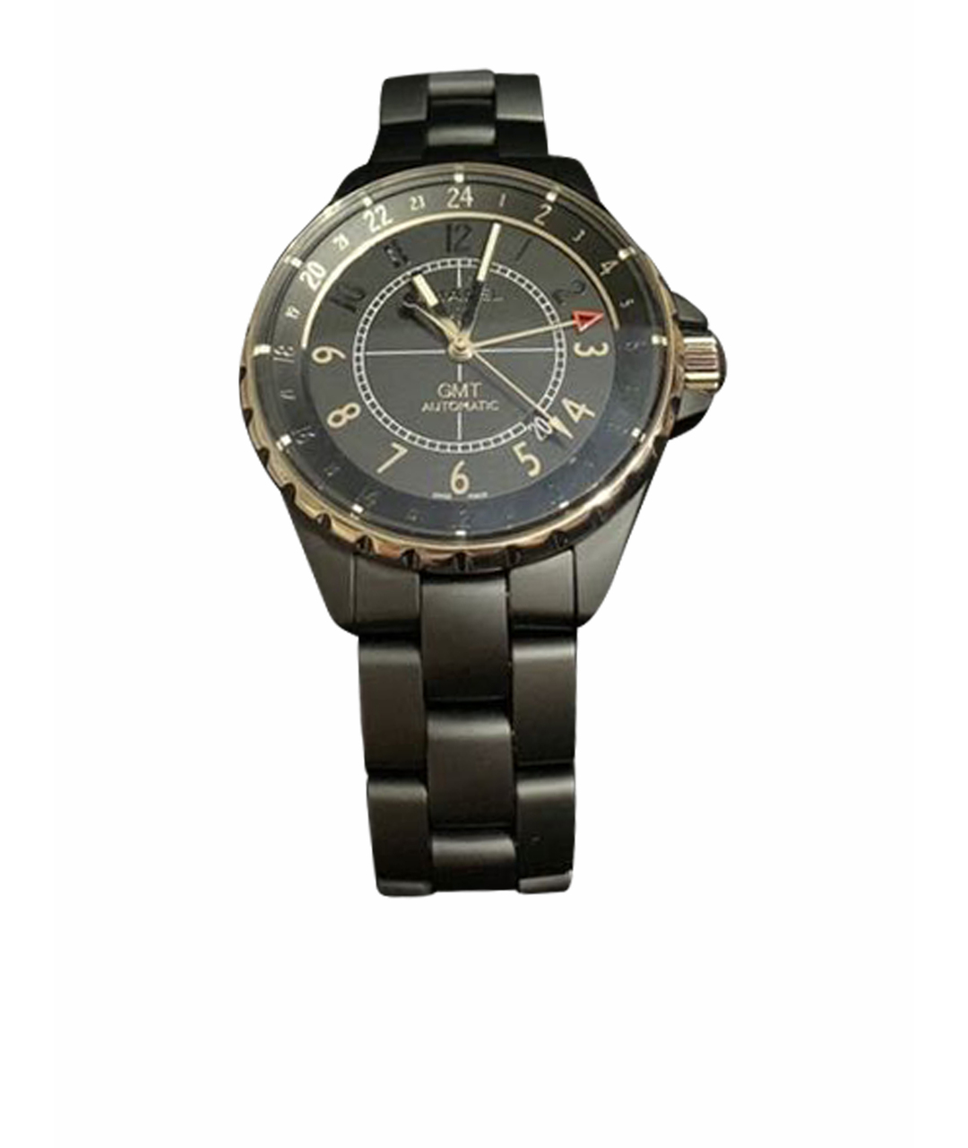 CHANEL Черные керамические часы, фото 1