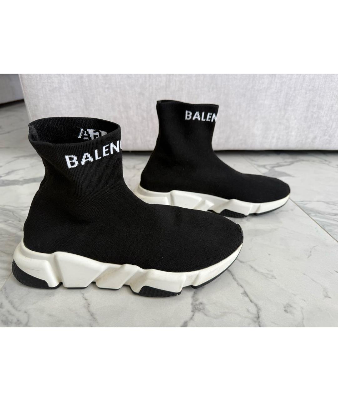 BALENCIAGA Черные текстильные кроссовки, фото 6