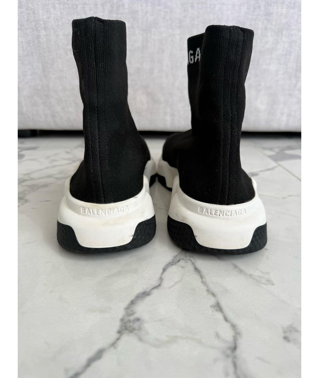 BALENCIAGA Черные текстильные кроссовки, фото 4