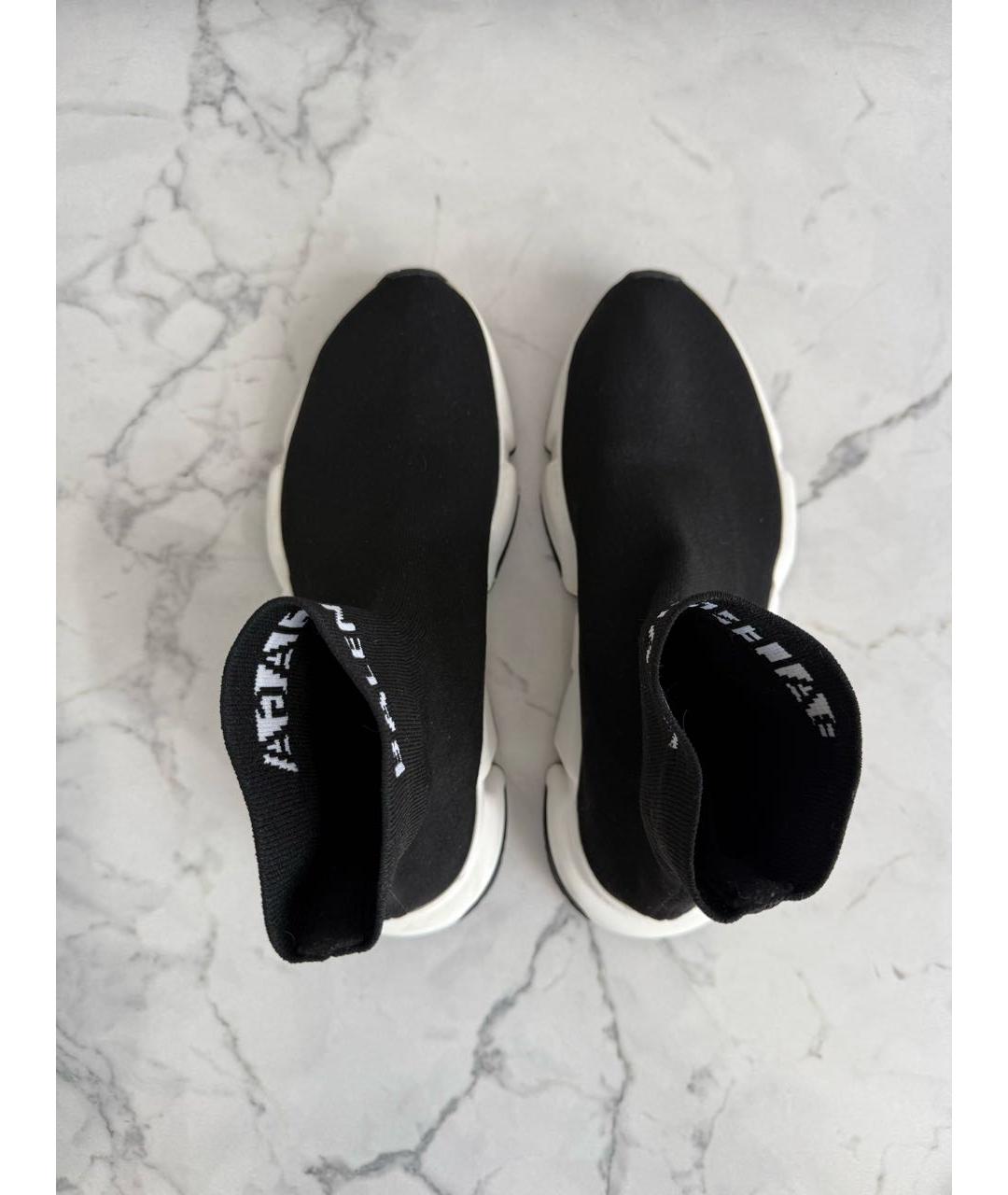 BALENCIAGA Черные текстильные кроссовки, фото 3