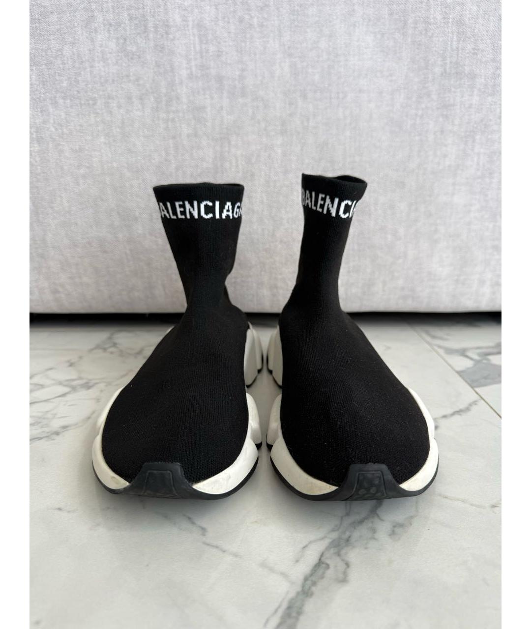 BALENCIAGA Черные текстильные кроссовки, фото 2