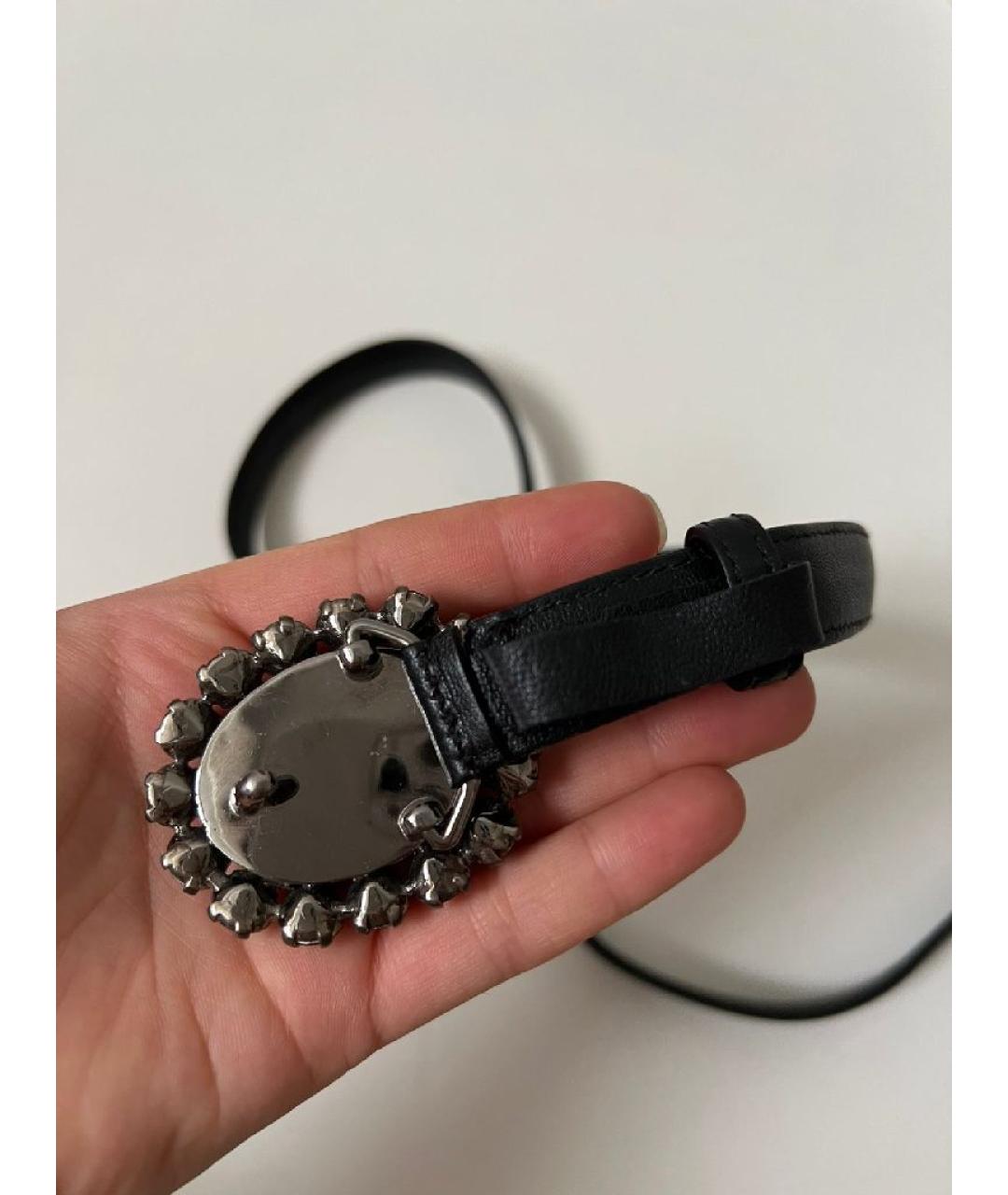 MIU MIU Черный кожаный ремень, фото 7