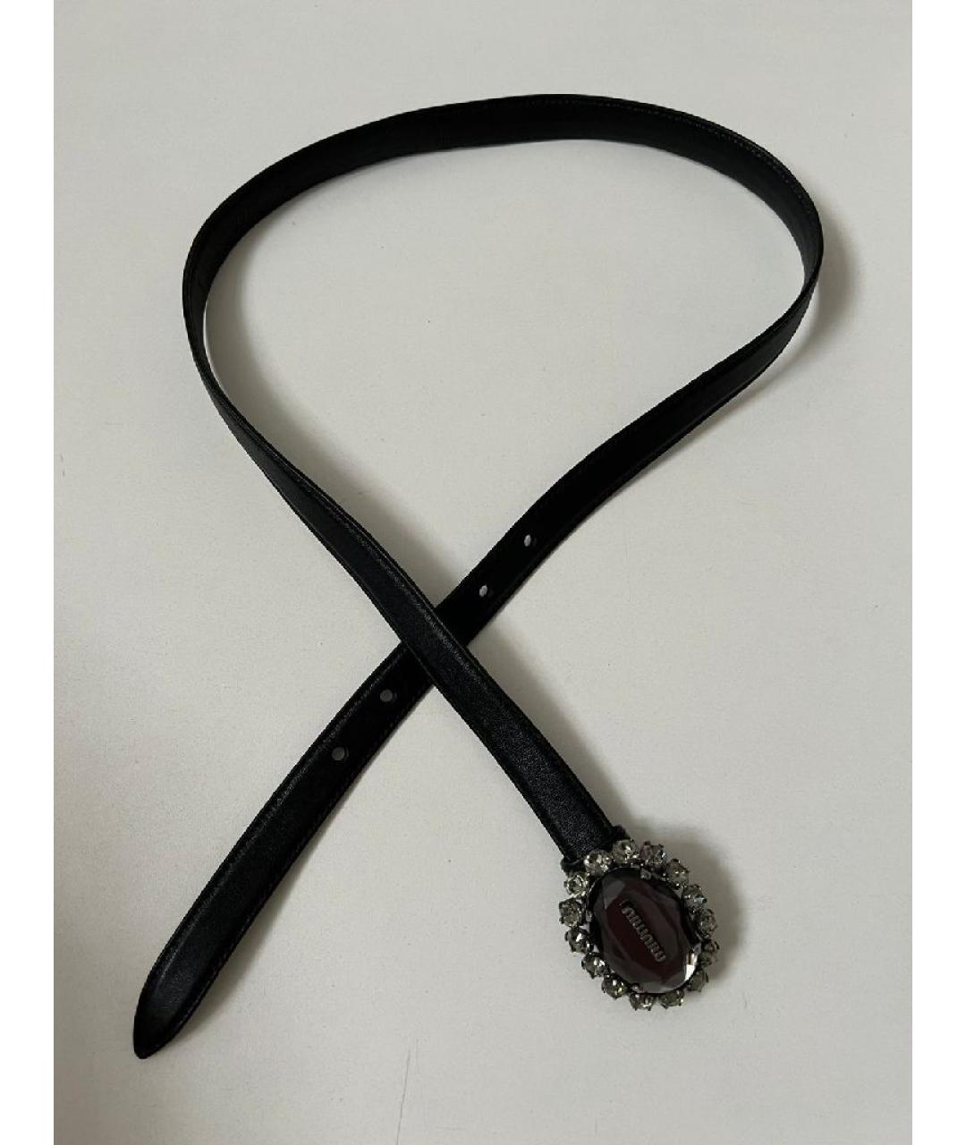 MIU MIU Черный кожаный ремень, фото 6