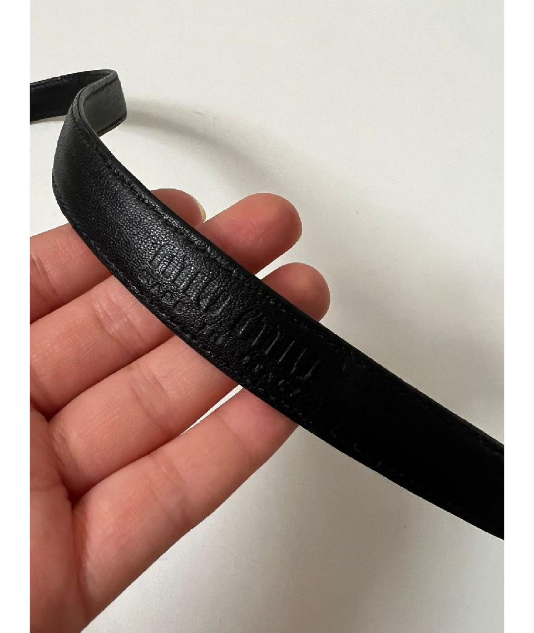 MIU MIU Черный кожаный ремень, фото 3