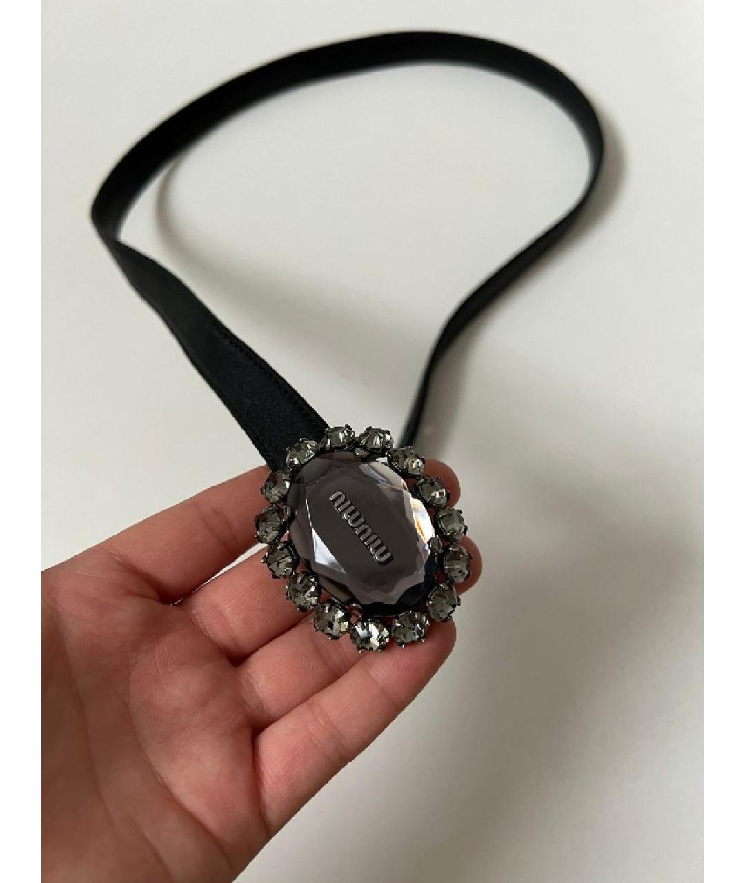 MIU MIU Черный кожаный ремень, фото 8