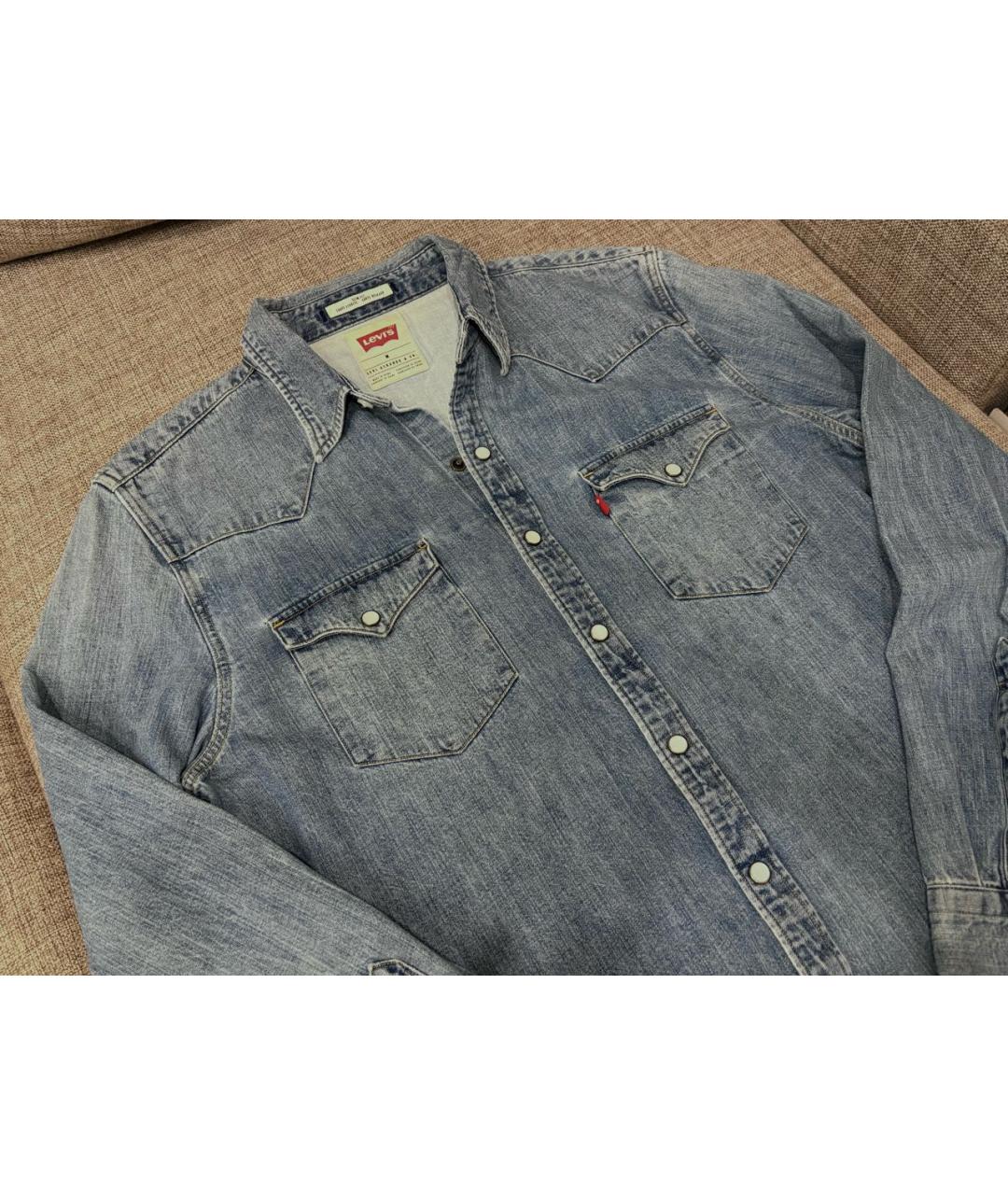 LEVI'S Синяя деним рубашка, фото 3