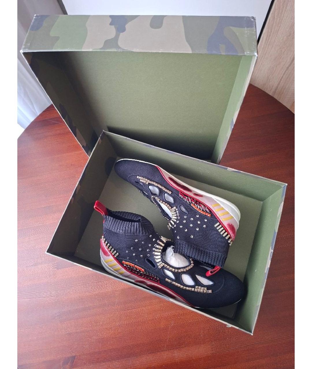 VALENTINO Черные текстильные кроссовки, фото 8