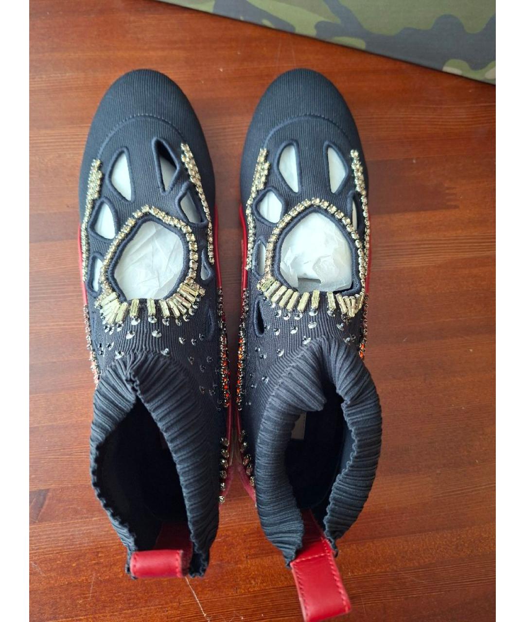 VALENTINO Черные текстильные кроссовки, фото 3