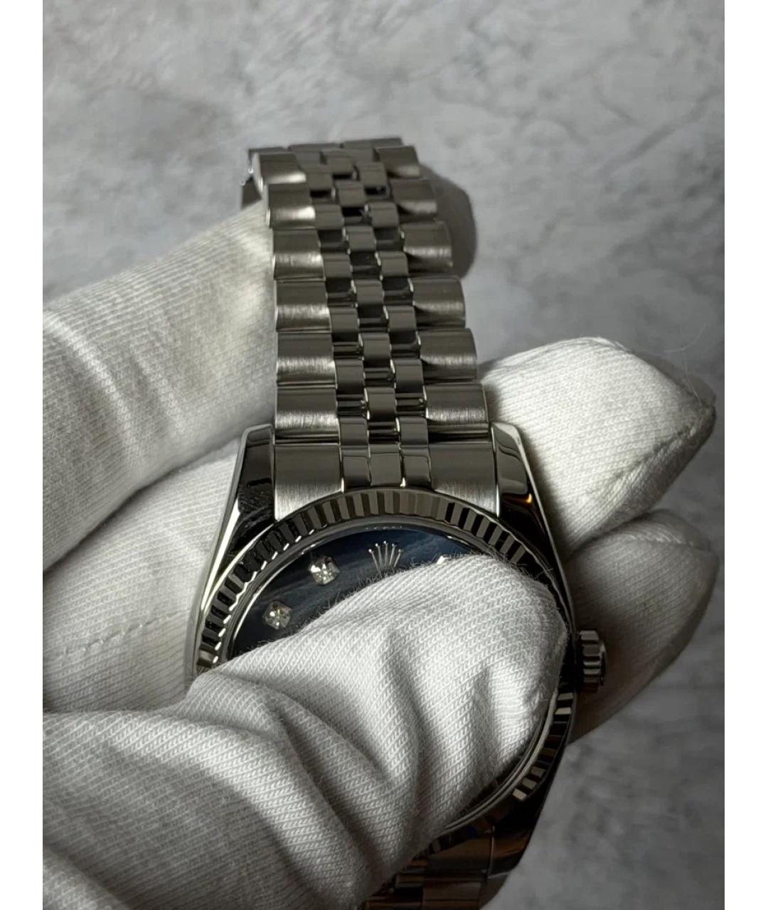 ROLEX Синие часы из белого золота, фото 5