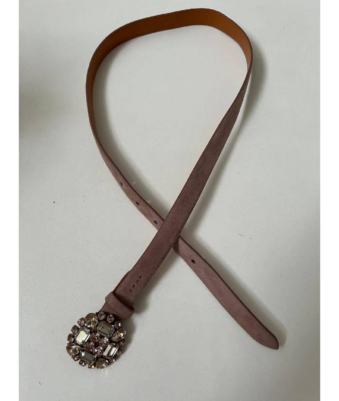 RALPH LAUREN Коралловый замшевый ремень, фото 6